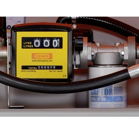 CEMO CUBE-Dieseltank – Zähler K33 mechanisch und Wasserfilter - 10662