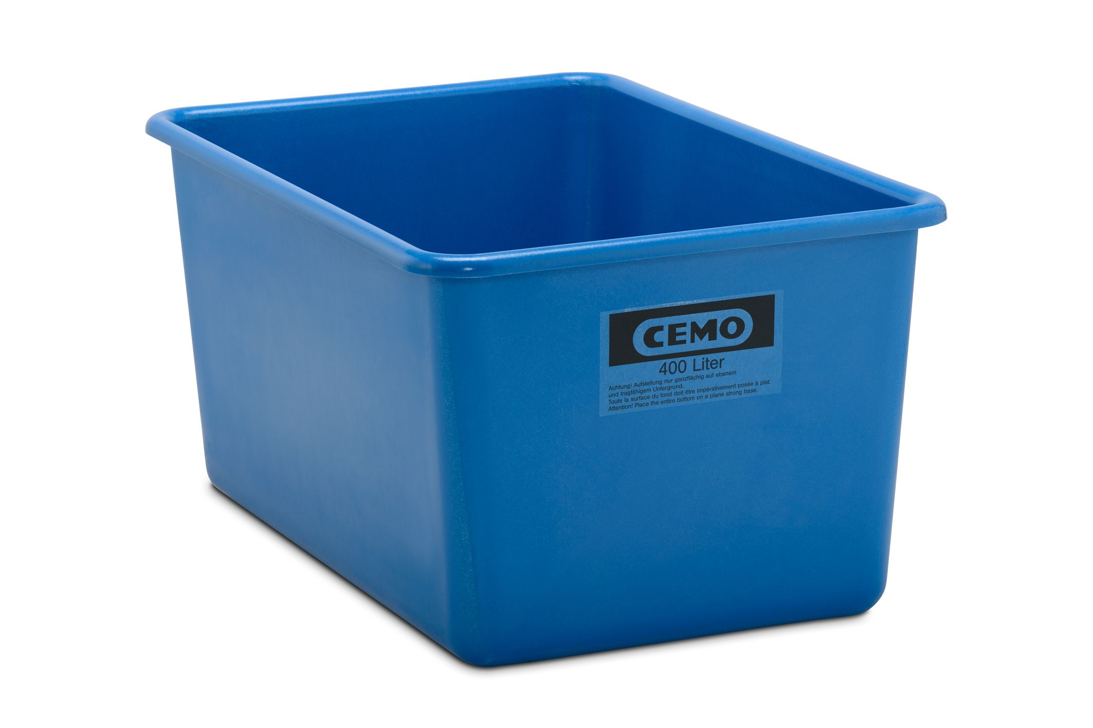 CEMO GFK-Rechteckbehälter 400 l Standard, blau - 7571