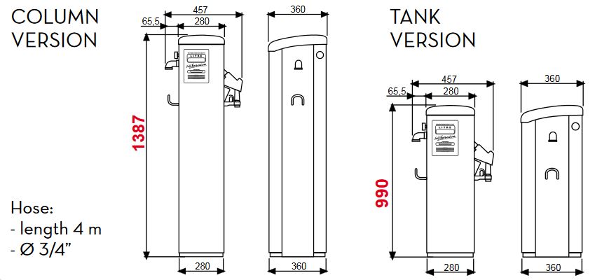 Zuwa Dieseltankstelle Self Service 70 K44 Tank 70 l/min - 120805Tank